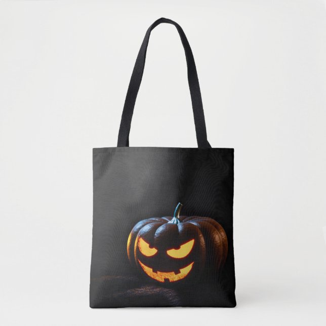 Halloween Pumpkin Jack-O-Lantern Spooky Tygkasse (Framsida)