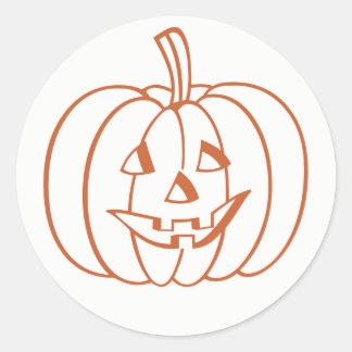 Halloween Pumpkin Jack o lantern Stickers Runt Klistermärke