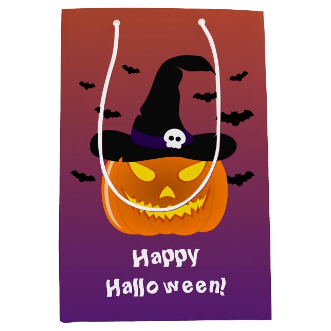 Halloween Pumpkin Jack o’ Lantern Witch Hat (Framsidan)