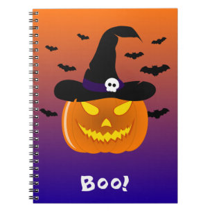 Halloween Pumpkin Jack o’ Lantern Witch Hat Anteckningsbok