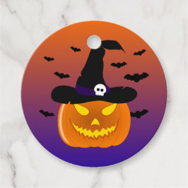 Halloween Pumpkin Jack o’ Lantern Witch Hat Gåvor Etiketter