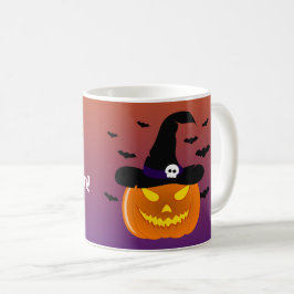 Halloween Pumpkin Jack o’ Lantern Witch Hat Kaffemugg