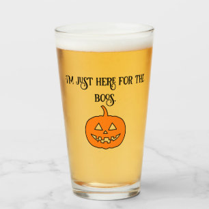 Halloween Pumpkin, jag är bara här för Boos Glass Glaskopp