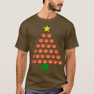 Halloween Pumpkin Julgran Thanksgiving Star T Shirt