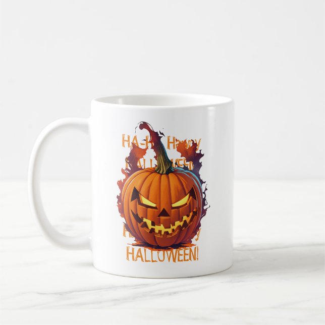 Halloween Pumpkin Kaffemugg (Vänster)