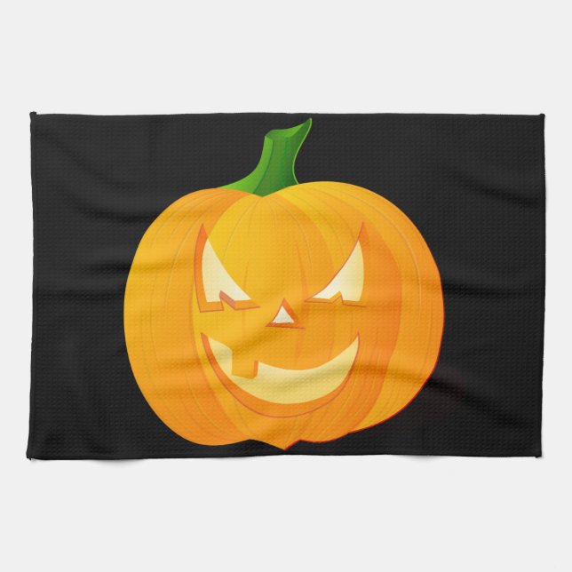 Halloween Pumpkin Kitchen Towels Kökshandduk (Horisontell)