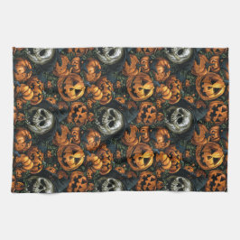 Halloween Pumpkin Kökshandduk
