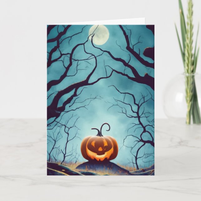 Halloween pumpkin kort (Framsida)
