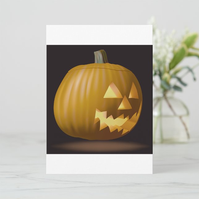 Halloween Pumpkin Lantern-inbjudningar Inbjudningar (Skapare uppladdad)
