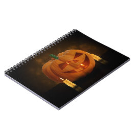 Halloween Pumpkin Lantern med ljus Anteckningsbok
