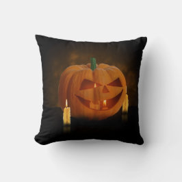 Halloween Pumpkin Lantern med ljus Kudde