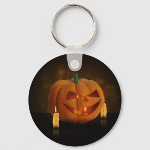 Halloween Pumpkin Lantern med ljus Nyckelring