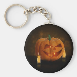 Halloween Pumpkin Lantern med ljus Nyckelring