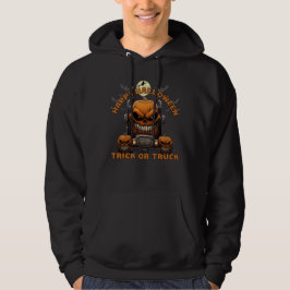 Halloween Pumpkin Lastbil Monster Spooky Haunted Hoodie