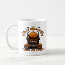 Halloween Pumpkin Lastbil Monster Spooky Haunted Kaffemugg