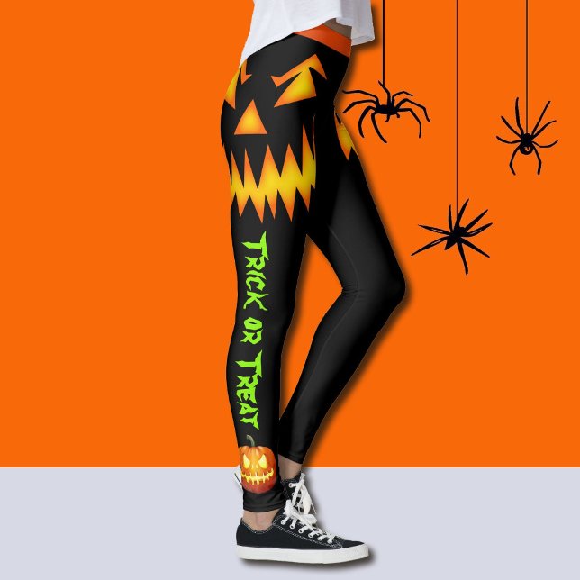 Halloween Pumpkin Leggings Kvinnors Yoga Byxor (Skapare uppladdad)