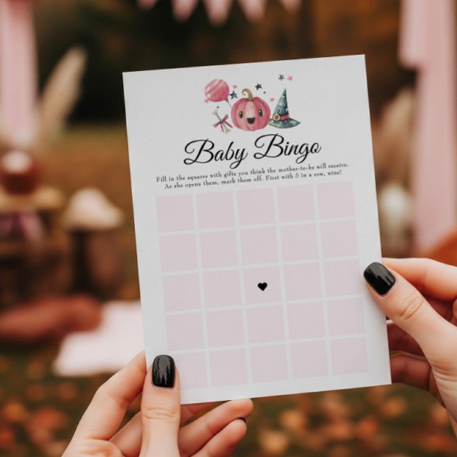 Halloween Pumpkin Little Boo Baby Shower Bingo Inbjudningar (Skapare uppladdad)