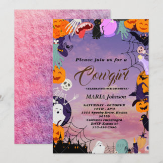 Halloween Pumpkin Little Boo Baby Shower-inbjudan Inbjudningar
