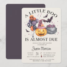 Halloween Pumpkin Little Boo Baby Shower