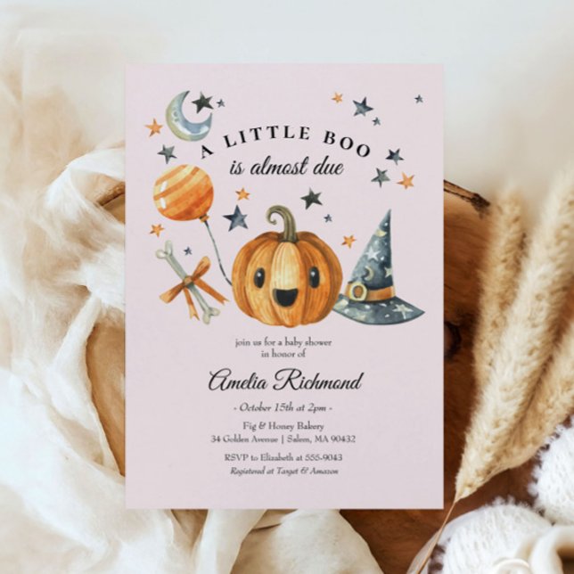 Halloween Pumpkin Little Boo Baby Shower Inbjudningar (Skapare uppladdad)