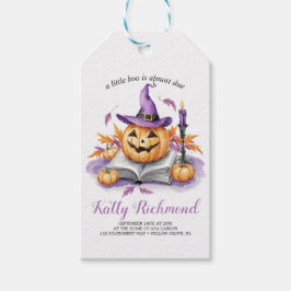 Halloween Pumpkin Little Boo babydusch Presentetikett