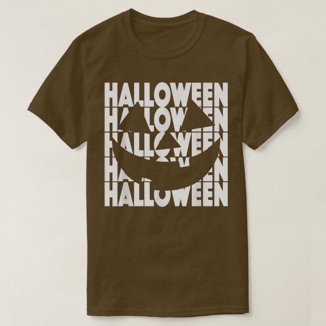 Halloween Pumpkin Lycklig Ansikte Jack o lantern T Shirt (Design framsida)