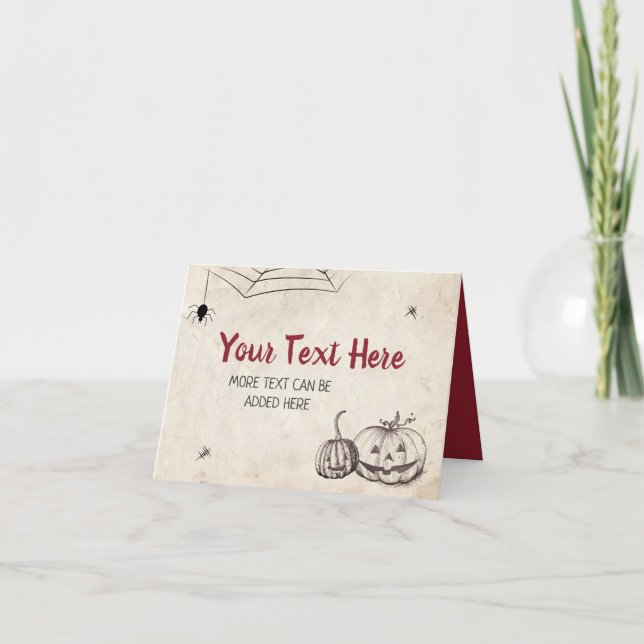 Halloween Pumpkin Magic Folable Bord Tält Card Tack Kort (Framsida)