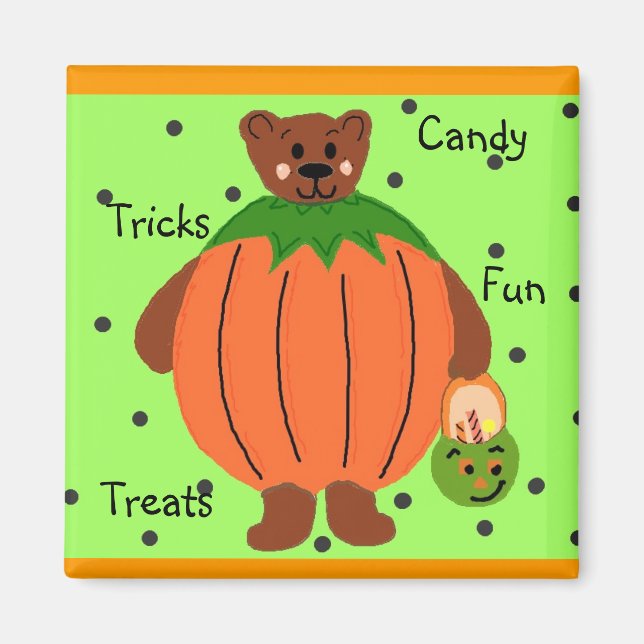 Halloween Pumpkin Magnet (Framsidan)