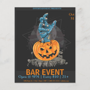 Halloween Pumpkin med händelsemall för Hand Pub Flygblad