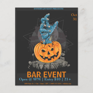 Halloween Pumpkin med händelsemall för Hand Pub Flygblad