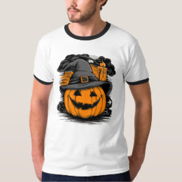 Halloween Pumpkin med hatt, Manar T Shirt