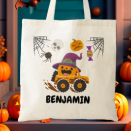 Halloween Pumpkin Monster Lastbil Treat eller Tric Tygkasse