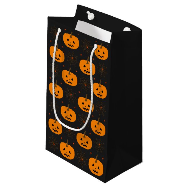 Halloween Pumpkin Mönster Small Gift Bag (Framsidan Vinklad)