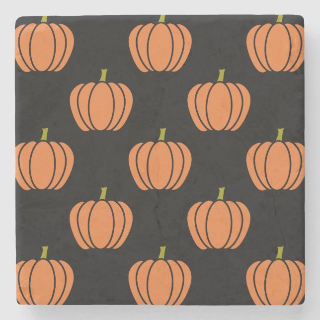 Halloween Pumpkin Mönster Stone Underlägg (Framsidan)