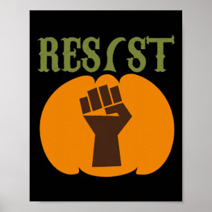 Halloween Pumpkin motsätter sig politiskt Manar Kv Poster