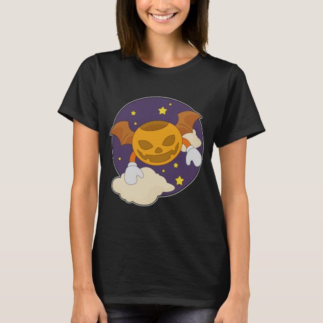 Halloween Pumpkin Night T Shirt (Framsida)