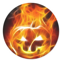 Halloween Pumpkin on Fire