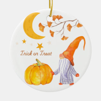 Halloween Pumpkin orange Ornaments Julgransprydnad Keramik