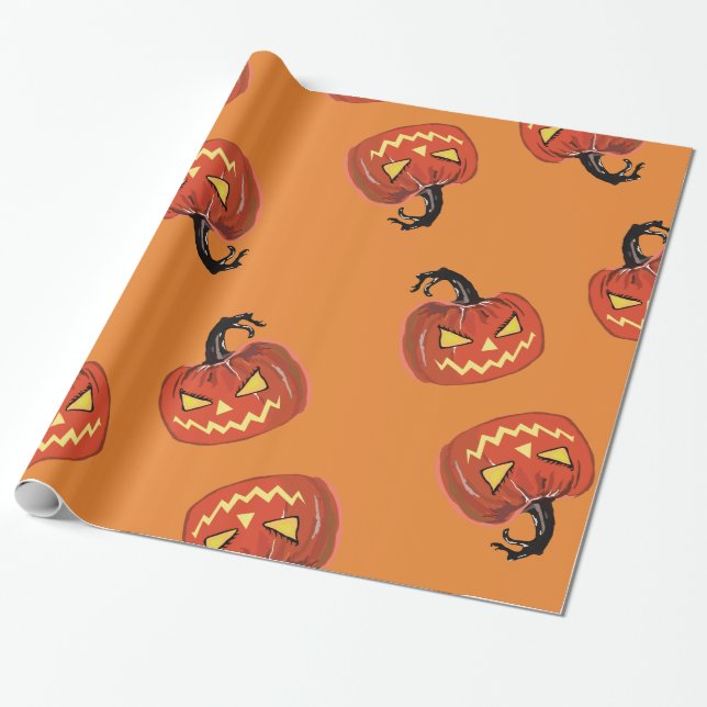 Halloween Pumpkin-papper förpackning Presentpapper (Utrullad)