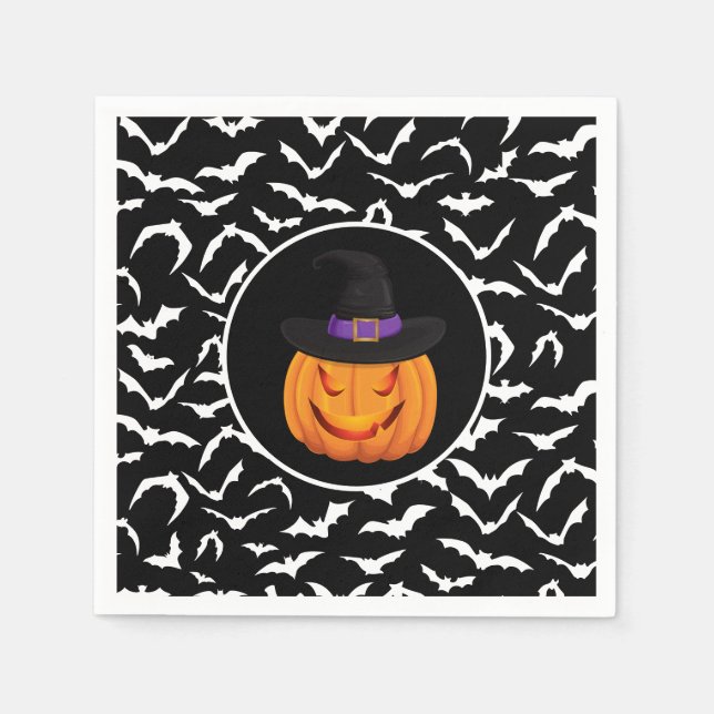 Halloween Pumpkin Pappersservett (Framsidan)