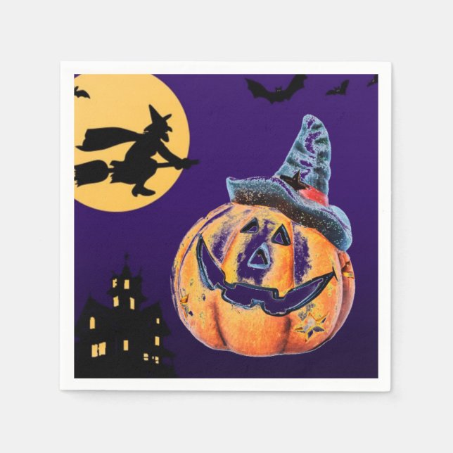 Halloween Pumpkin Pappersservett (Framsidan)