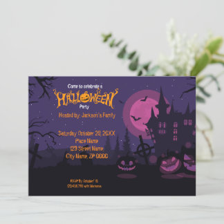 Halloween Pumpkin Party-inbjudan Inbjudningar