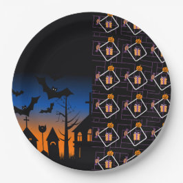Halloween Pumpkin Party Paper Plates