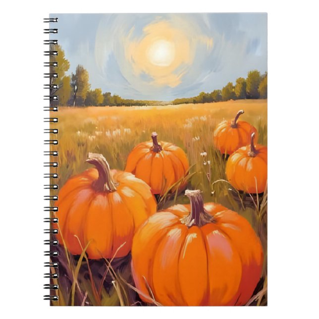 Halloween Pumpkin Patch Fall Autumn Anteckningsbok (Framsidan)