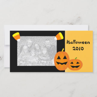 Halloween Pumpkin Patch-fotokort Julkort