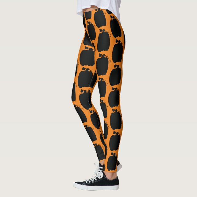 Halloween Pumpkin Patch Hand plockade Leggings (Vänster)