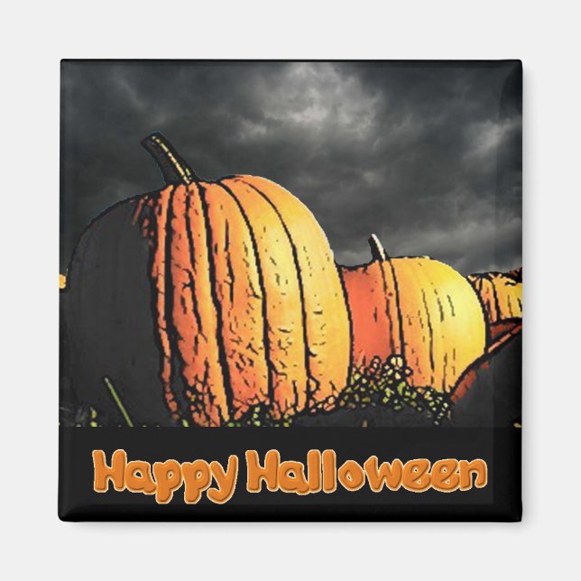Halloween Pumpkin Patch Magnet (Framsidan)