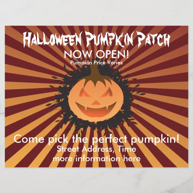 Halloween Pumpkin Patch Reklamblad (Framsidan)