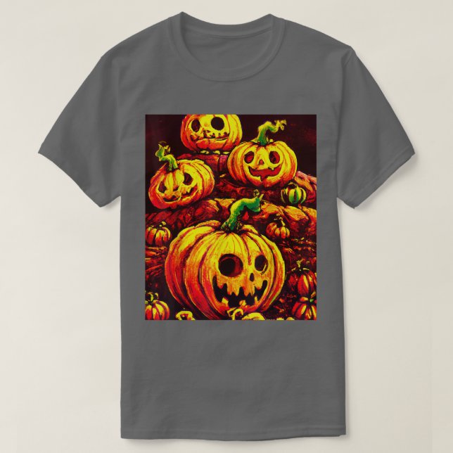 Halloween Pumpkin Patch T Shirt (Design framsida)