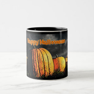 Halloween Pumpkin Patch Två-Tonad Mugg
